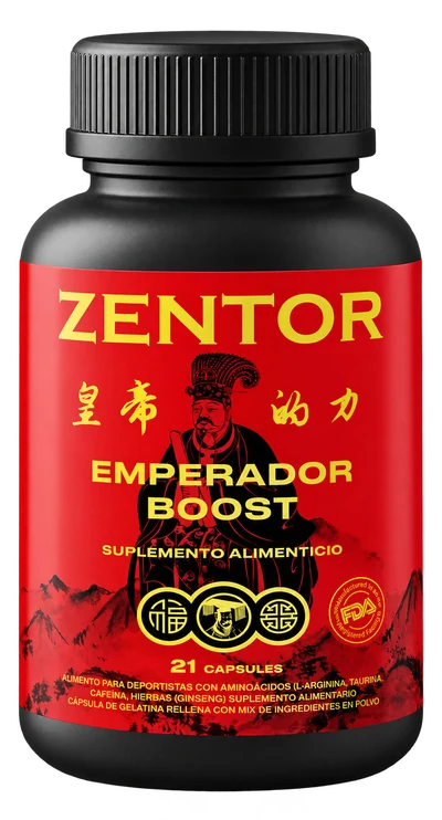 Frasco de Zentor para la próstata, Emperador Boost, con 21 cápsulas